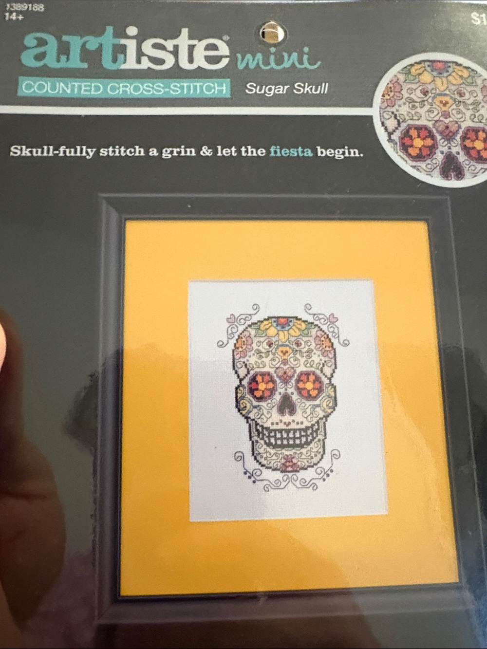 Artiste Mini Sugar Skull Cross-Stitch kit
